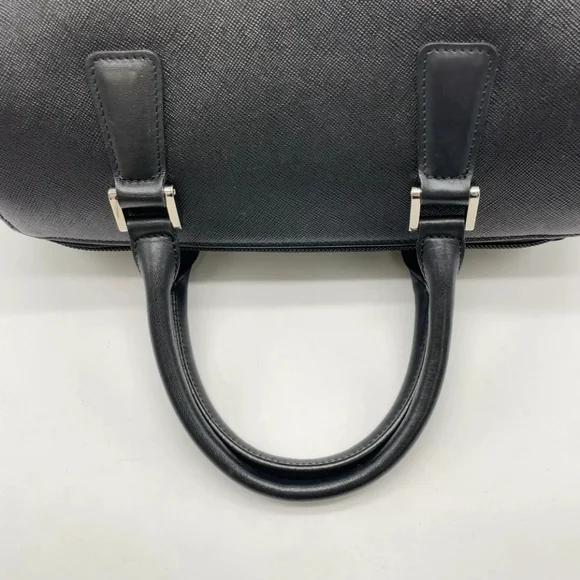 Auth Burberry Leather Black Nova Check Pattern Tubular Bag - Picture 7 of 16